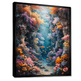Orange blue coral Marine Marvel dreams - Coral Canvas Wall Art