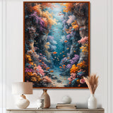 Orange blue coral Marine Marvel dreams - Coral Canvas Wall Art