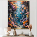 Orange blue coral Marine Marvel dreams - Coral Canvas Wall Art