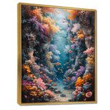 Orange blue coral Marine Marvel dreams - Coral Canvas Wall Art