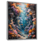 Orange blue coral Marine Marvel dreams - Coral Canvas Wall Art