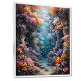 Orange blue coral Marine Marvel dreams - Coral Canvas Wall Art