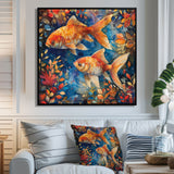 Orange blue Aquariums Oceanic Wonders fish - Fish Wall Decor