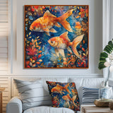 Orange blue Aquariums Oceanic Wonders fish - Fish Wall Decor