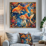 Orange blue Aquariums Oceanic Wonders fish - Fish Wall Decor