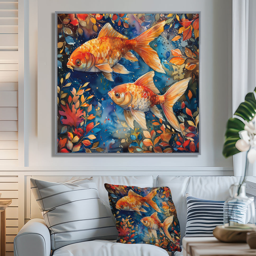 Orange blue Aquariums Oceanic Wonders fish - Fish Wall Decor