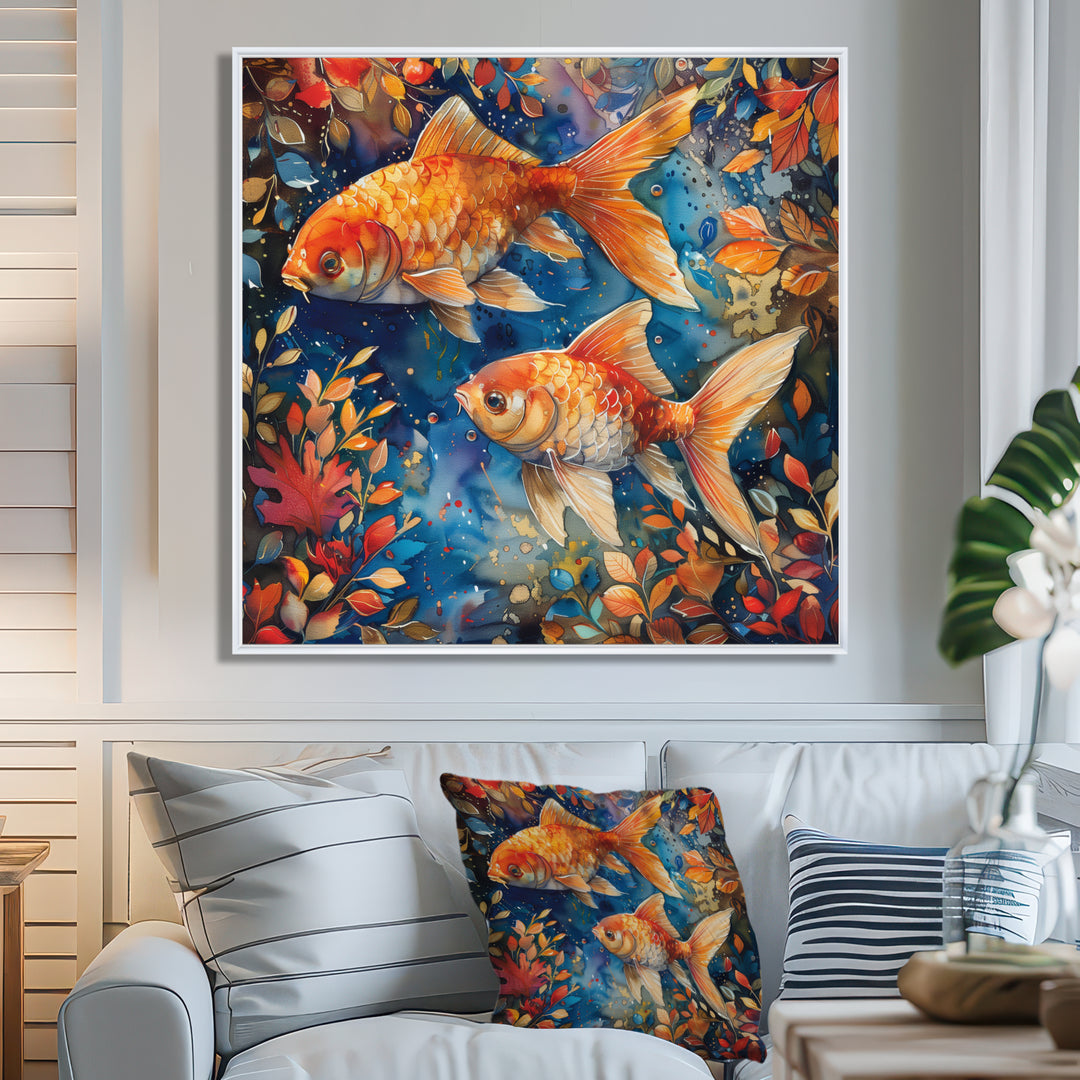 Orange blue Aquariums Oceanic Wonders fish - Fish Wall Decor