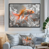 Orange white fish coral dream - Fish Wall Art Prints