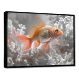 Orange white fish coral dream - Fish Wall Art Prints