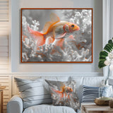 Orange white fish coral dream - Fish Wall Art Prints