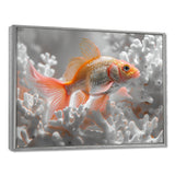 Orange white fish coral dream - Fish Wall Art Prints