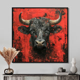Red Taurus Astrology Bulls Resolve - Red Taurus Wall Art