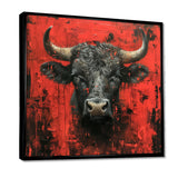 Red Taurus Astrology Bulls Resolve - Red Taurus Wall Art