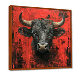 Red Taurus Astrology Bulls Resolve - Red Taurus Wall Art
