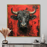 Red Taurus Astrology Bulls Resolve - Red Taurus Wall Art