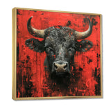 Red Taurus Astrology Bulls Resolve - Red Taurus Wall Art