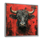 Red Taurus Astrology Bulls Resolve - Red Taurus Wall Art