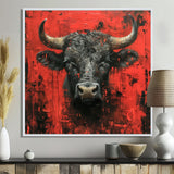 Red Taurus Astrology Bulls Resolve - Red Taurus Wall Art