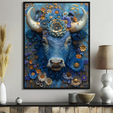 Blue Taurus Astrology Cosmic Harmony - Blue Taurus Wall Art