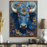 Blue Taurus Astrology Cosmic Harmony - Blue Taurus Wall Art