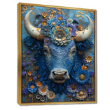 Blue Taurus Astrology Cosmic Harmony - Blue Taurus Wall Art