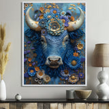 Blue Taurus Astrology Cosmic Harmony - Blue Taurus Wall Art