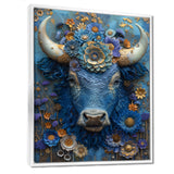 Blue Taurus Astrology Cosmic Harmony - Blue Taurus Wall Art