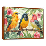 Yellow Birds on a brand of Garden of Eden - Bird Bedroom Wall Art