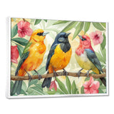 Yellow Birds on a brand of Garden of Eden - Bird Bedroom Wall Art