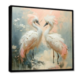 White pink Paradise Cove swans - Bird Wall Art Prints
