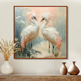White pink Paradise Cove swans - Bird Wall Art Prints