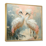 White pink Paradise Cove swans - Bird Wall Art Prints