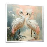 White pink Paradise Cove swans - Bird Wall Art Prints