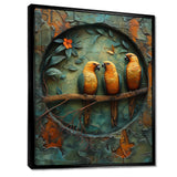 Yellow green Rainforest Radiance parrots - Yellow Parrot Wall Art