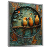 Yellow green Rainforest Radiance parrots - Yellow Parrot Wall Art