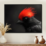 Red Grey Whispers Bird of Paradise - Bird Canvas Wall Art