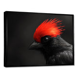 Red Grey Whispers Bird of Paradise - Bird Canvas Wall Art