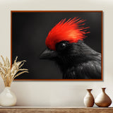 Red Grey Whispers Bird of Paradise - Bird Canvas Wall Art
