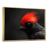 Red Grey Whispers Bird of Paradise - Bird Canvas Wall Art