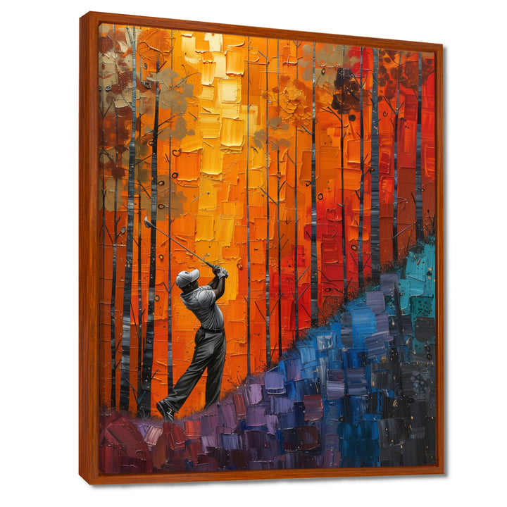 Yellow Red Golfing Heritage Country Club I - Golf Canvas Wall Art