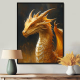 Yellow black Golden Wings Dragon - Dragons Home Decor Art