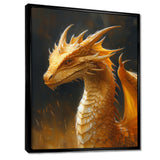 Yellow black Golden Wings Dragon - Dragons Home Decor Art