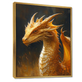 Yellow black Golden Wings Dragon - Dragons Home Decor Art