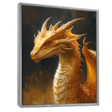 Yellow black Golden Wings Dragon - Dragons Home Decor Art
