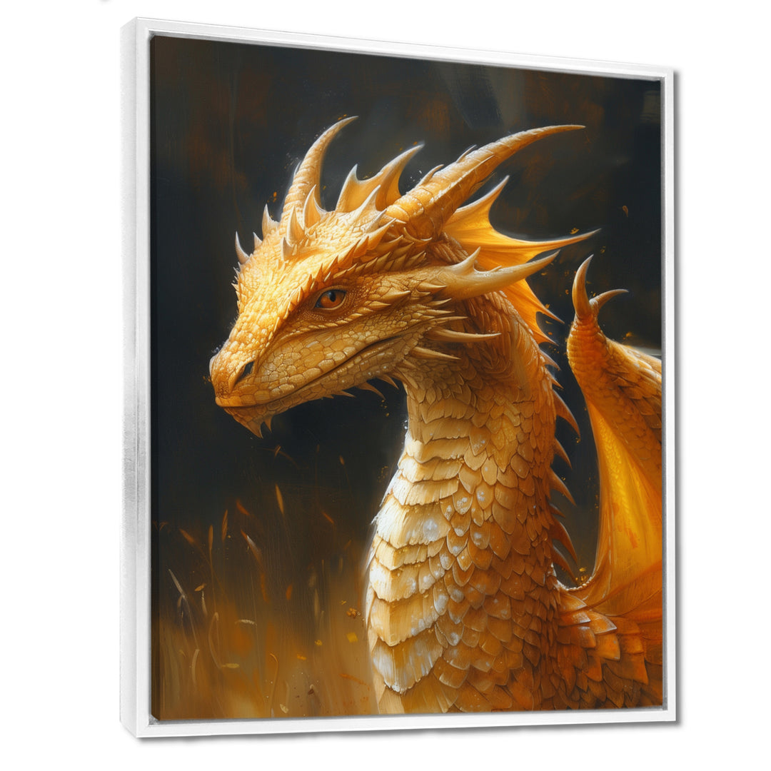 Yellow black Golden Wings Dragon - Dragons Home Decor Art