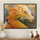 Treasured Scales Dragon collage - Dragons Canvas Wall Art