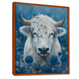 White blue Cosmic Nurture Taurus - Taurus Canvas Wall Art
