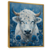 White blue Cosmic Nurture Taurus - Taurus Canvas Wall Art