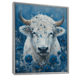 White blue Cosmic Nurture Taurus - Taurus Canvas Wall Art