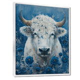 White blue Cosmic Nurture Taurus - Taurus Canvas Wall Art